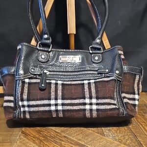 Plaid Black and Brown Women's Bag